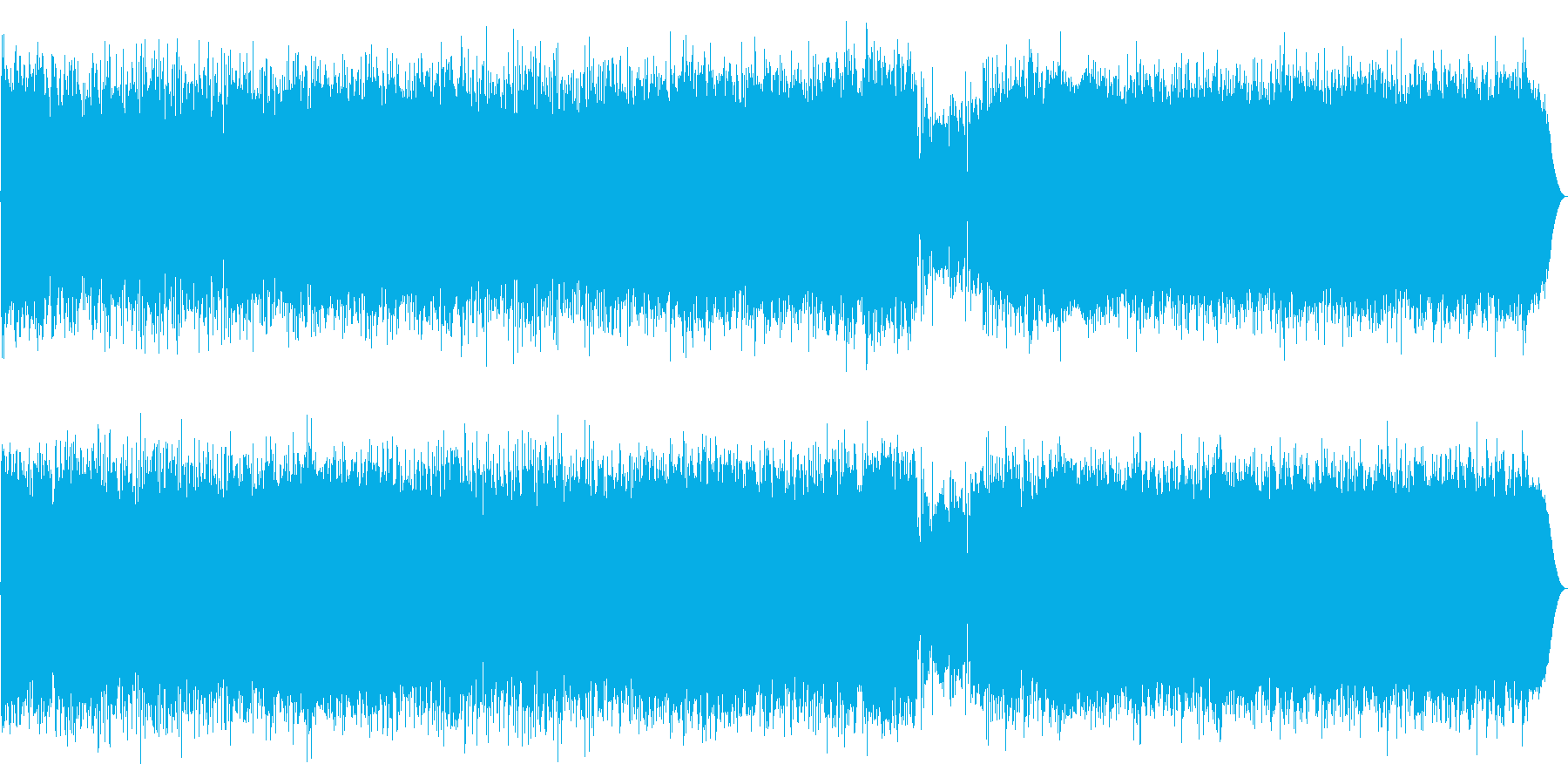 エレキギター メインの楽曲の再生済みの波形