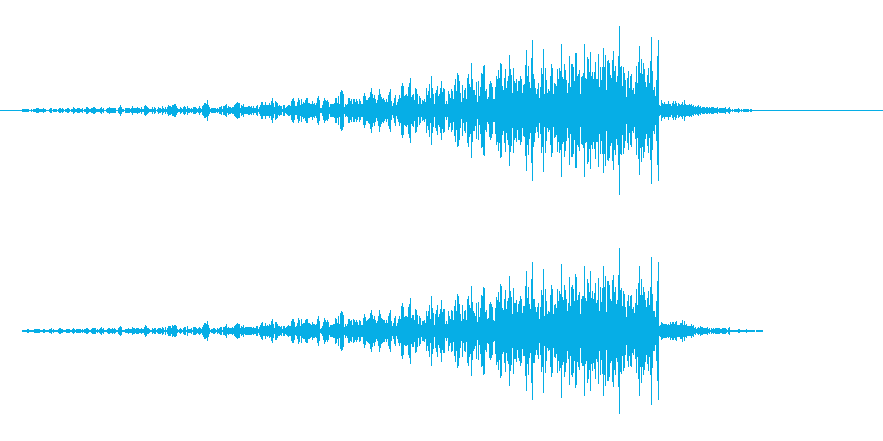 プェ,プポ,プ〜ン(歯切れのいい効果音)の再生済みの波形