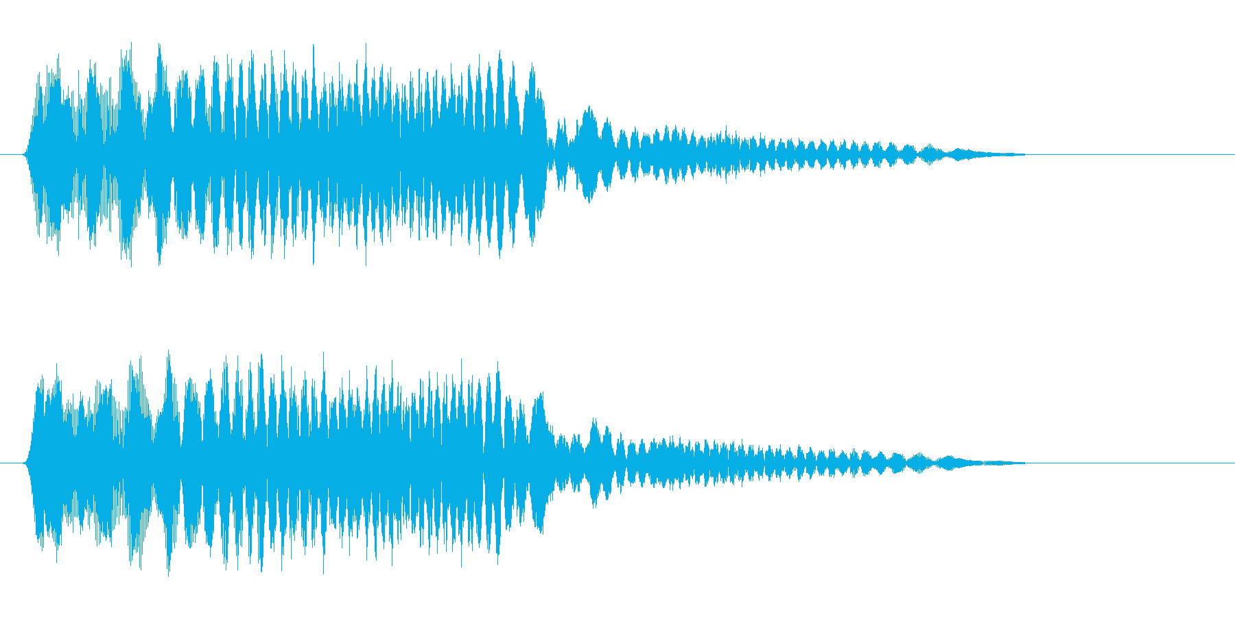 ピユーン(何かの物体が飛ぶ音)の再生済みの波形