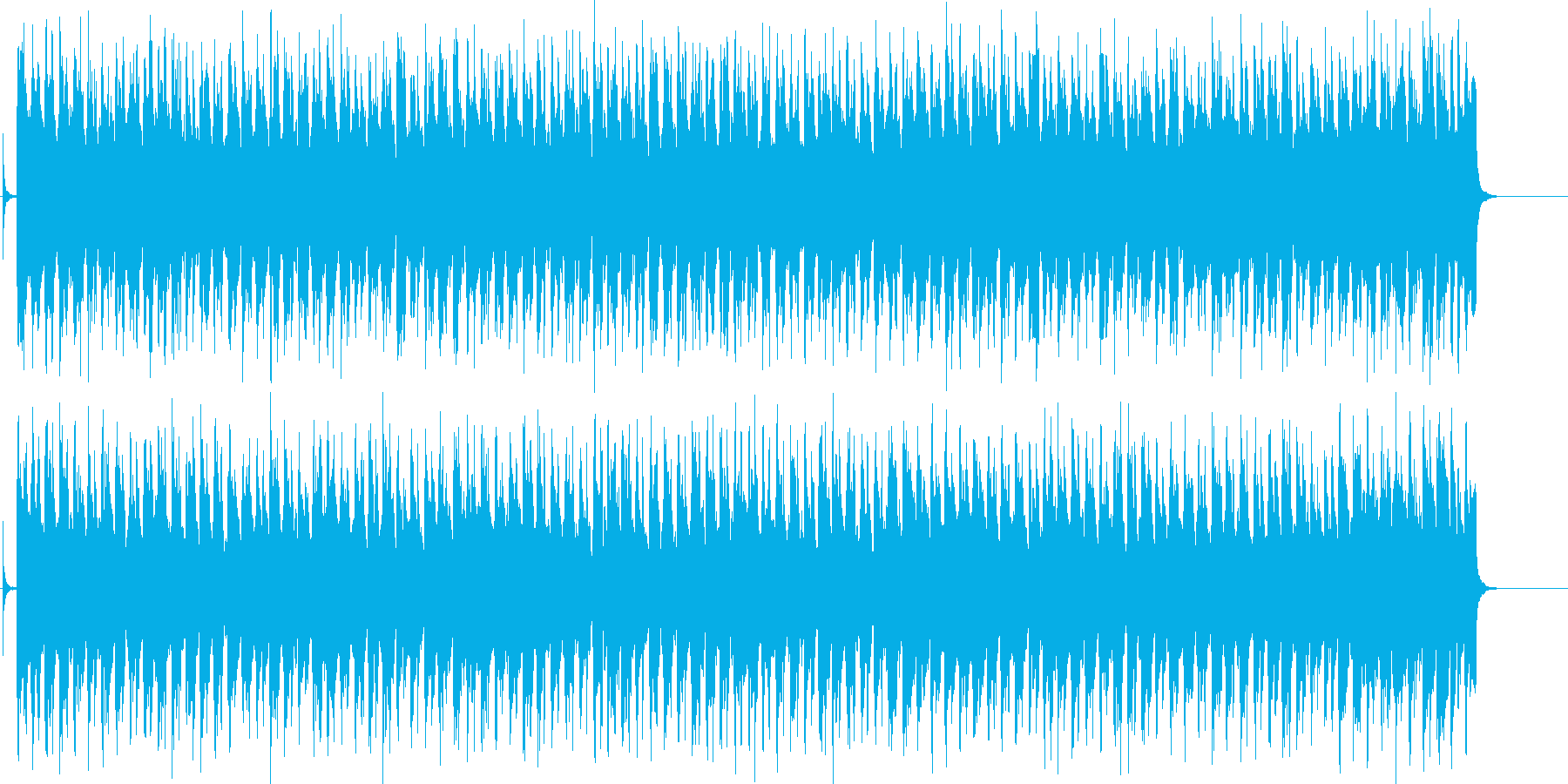 行進曲風の淡々としてコミカルなポップスの再生済みの波形