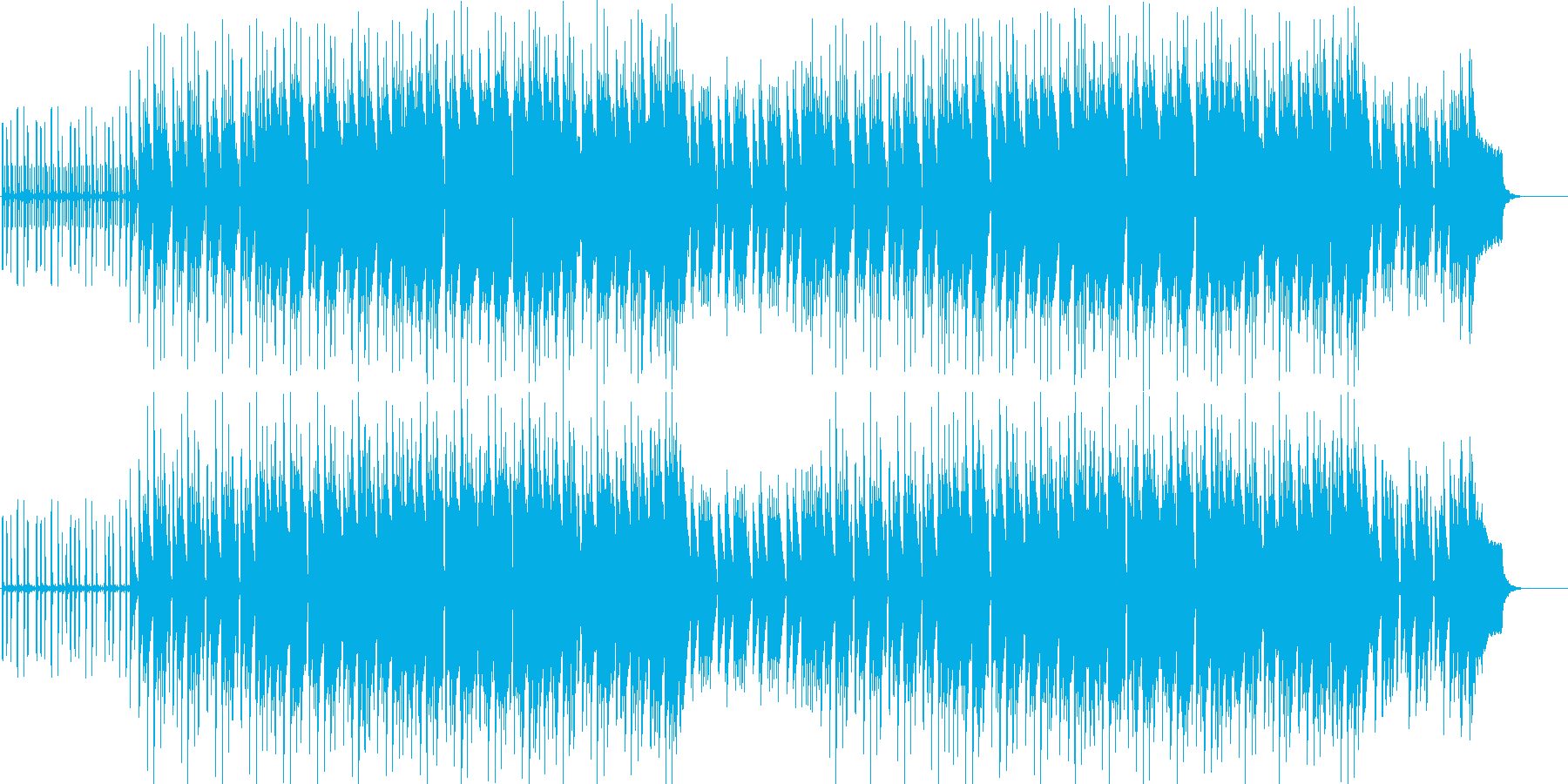 ゆったりした南国の雰囲気の曲ですの再生済みの波形