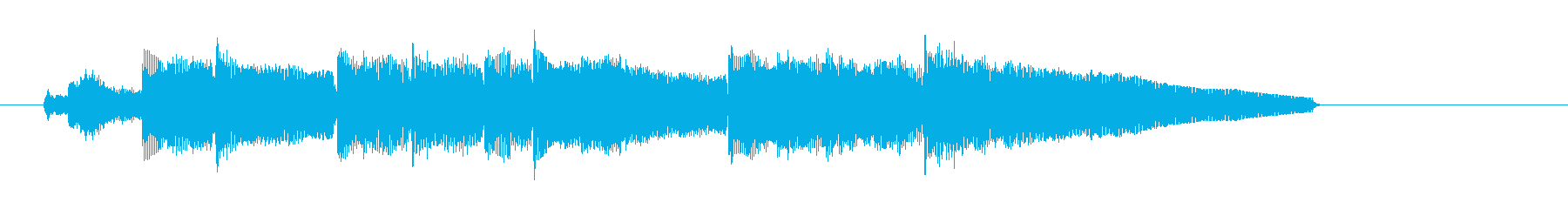 可愛くきれいに響くショートミュージックの再生済みの波形