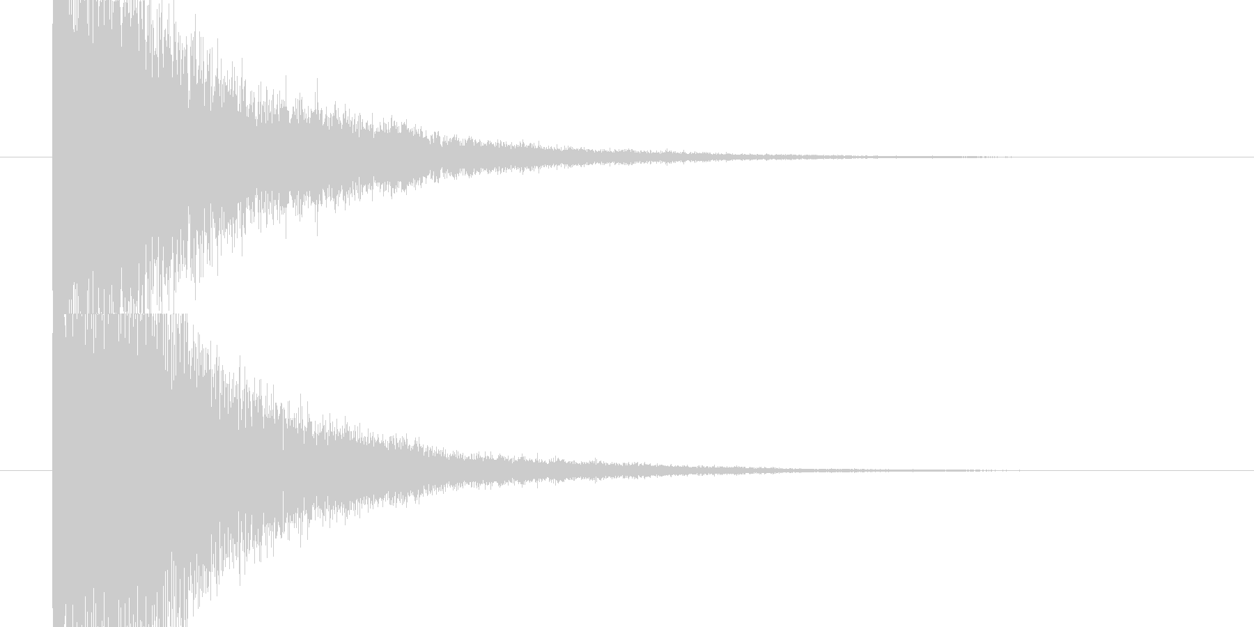 ガガーン!というショックな音の未再生の波形