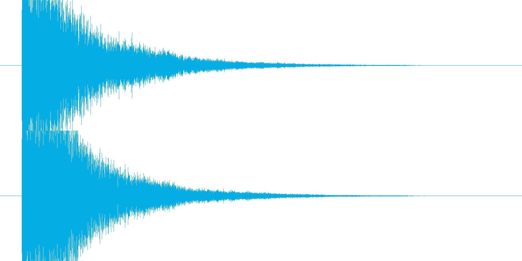ガガーン!というショックな音の再生済みの波形