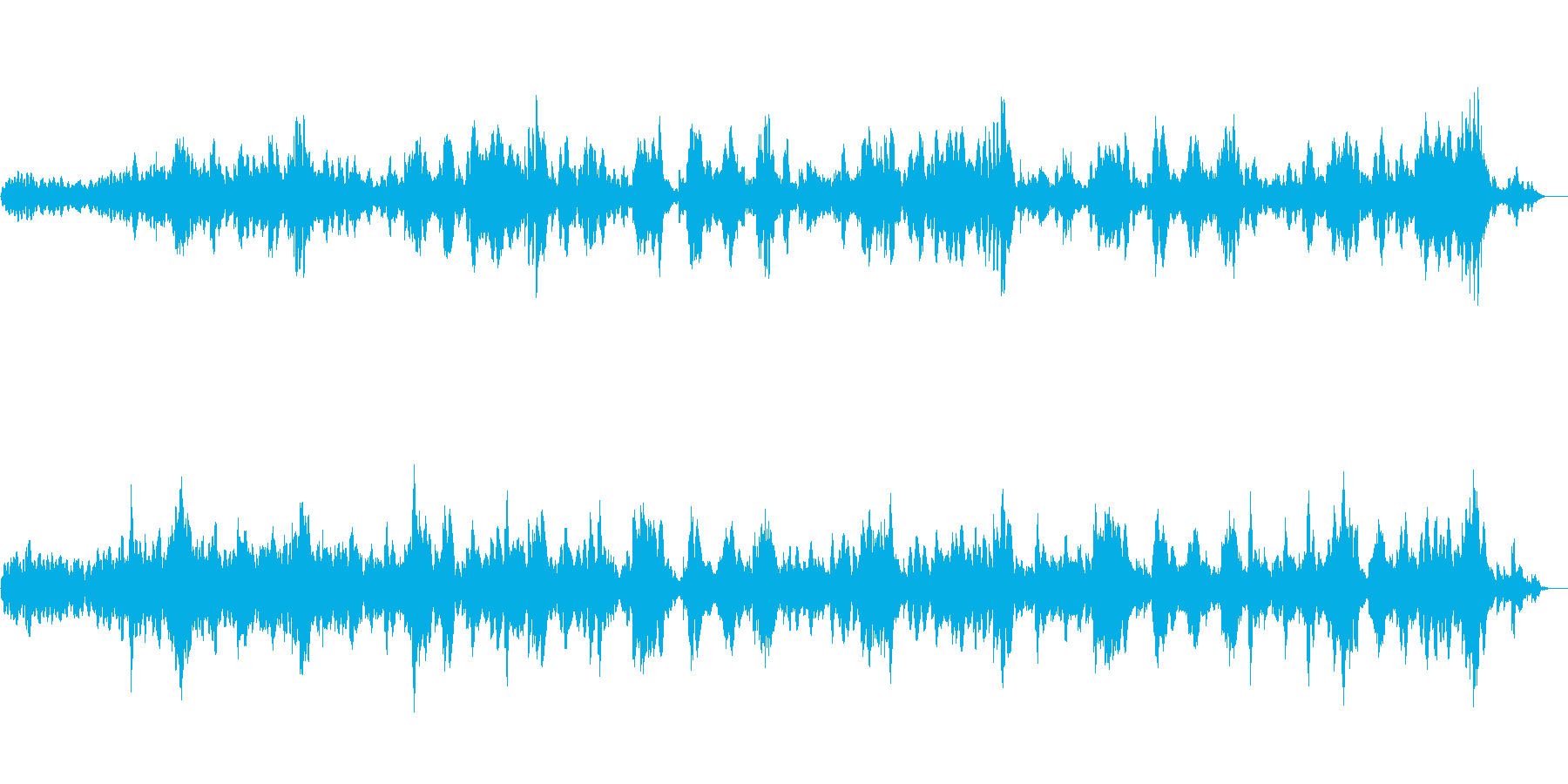 サスペンスホラー映像に合う怪しげな音楽の再生済みの波形