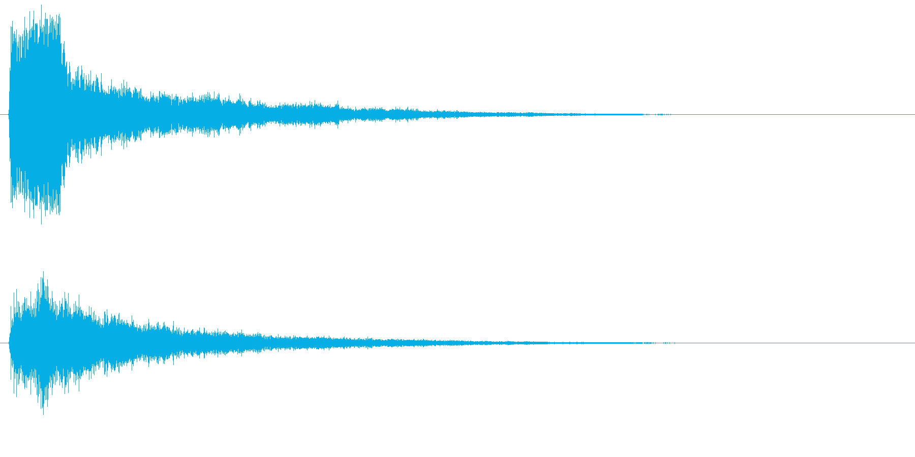 プシャッとした決定音 クリック スタートの再生済みの波形