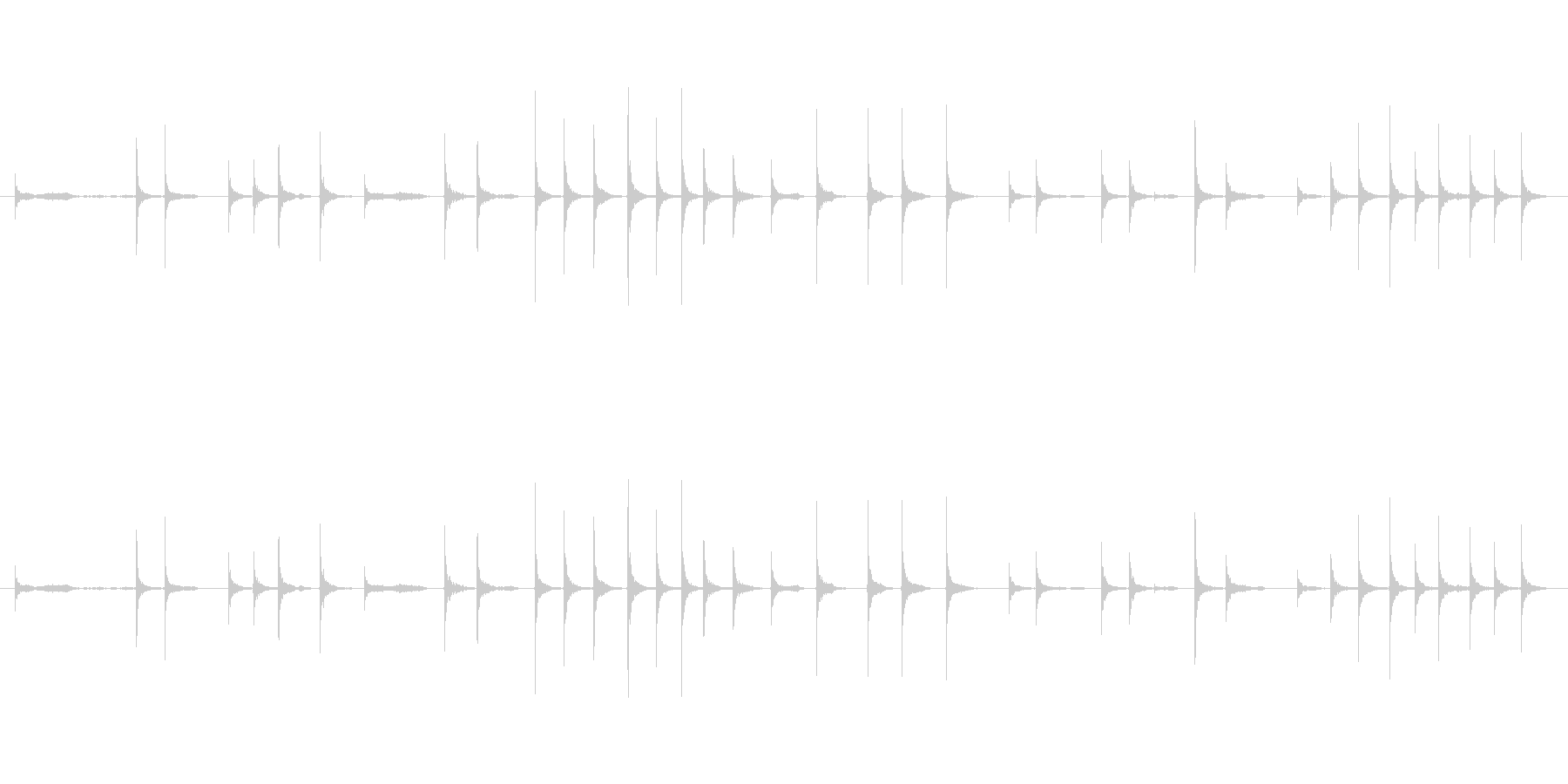 黒板にチョークで書く音の未再生の波形