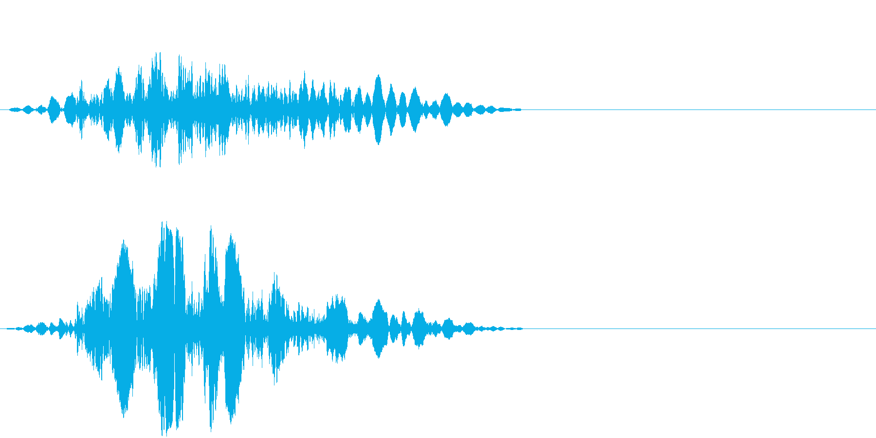 ガラス付引き戸を開ける音の再生済みの波形