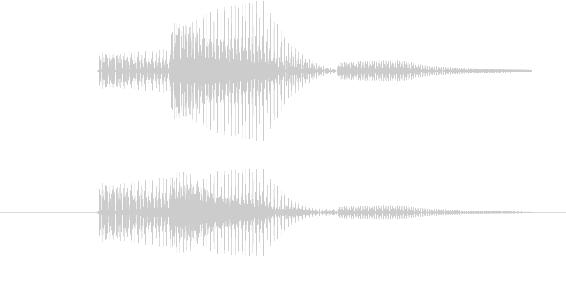 カーソル移動(クセのない音)の未再生の波形