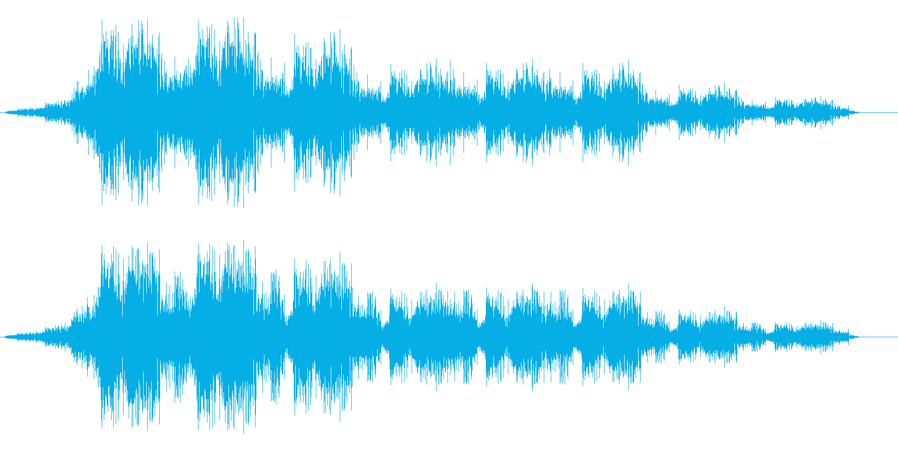 シュンシュン(動きがある音)の再生済みの波形
