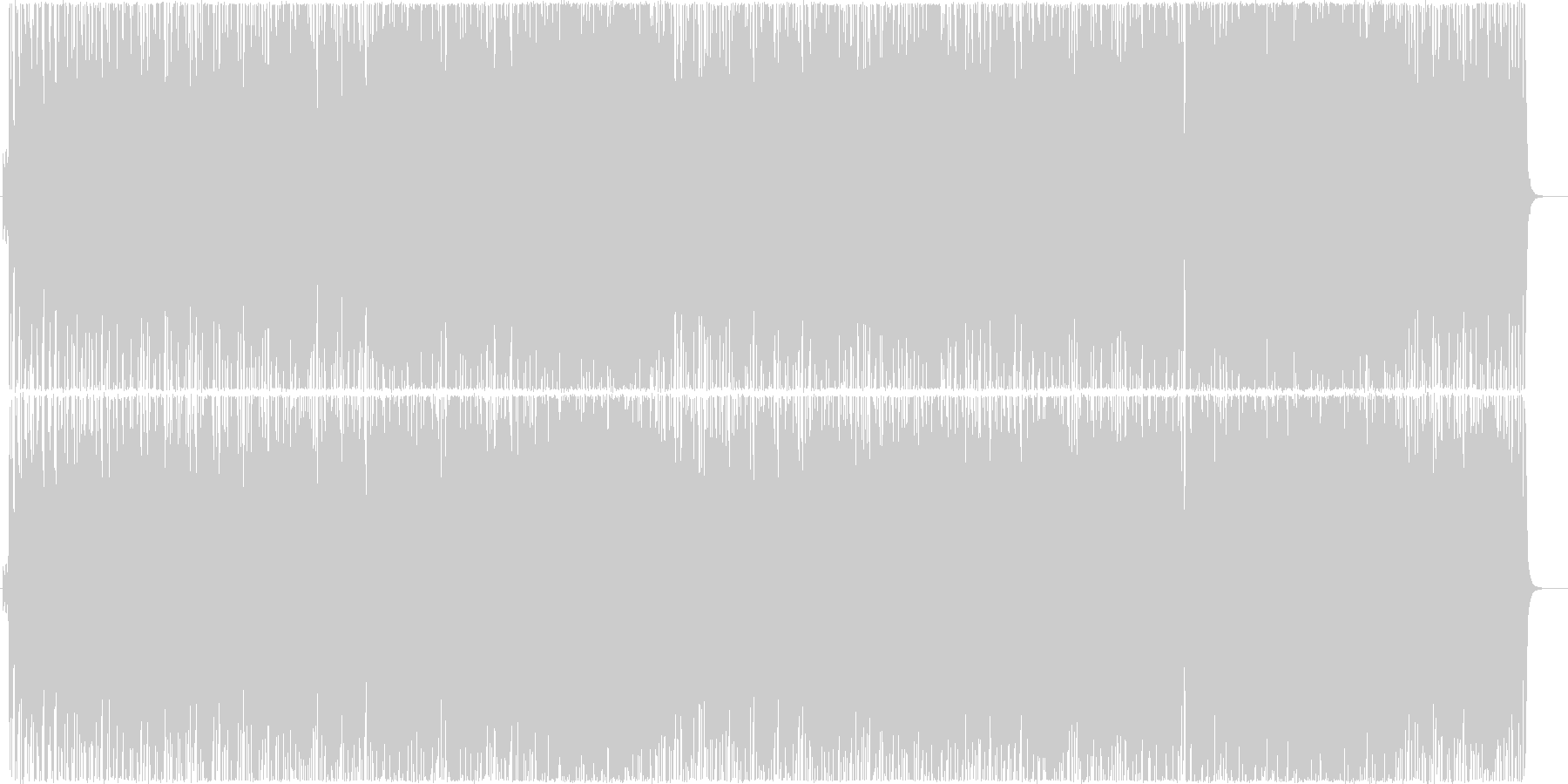 爽やかな雰囲気の明るいギターインスト曲の未再生の波形