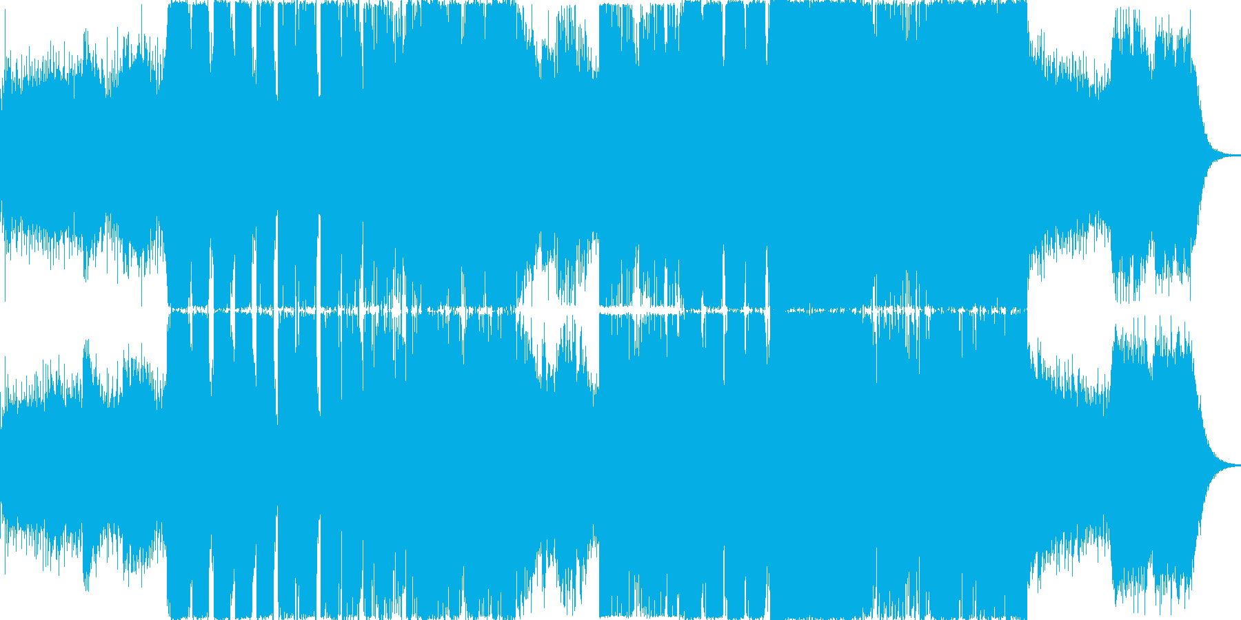 波が押し寄せてくるような迫力の曲ですの再生済みの波形