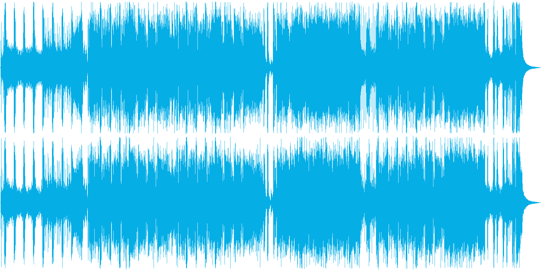 かっこいいオープニング曲の再生済みの波形