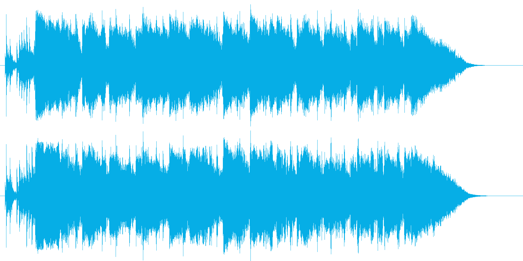 ギターインストのロックバラードの再生済みの波形