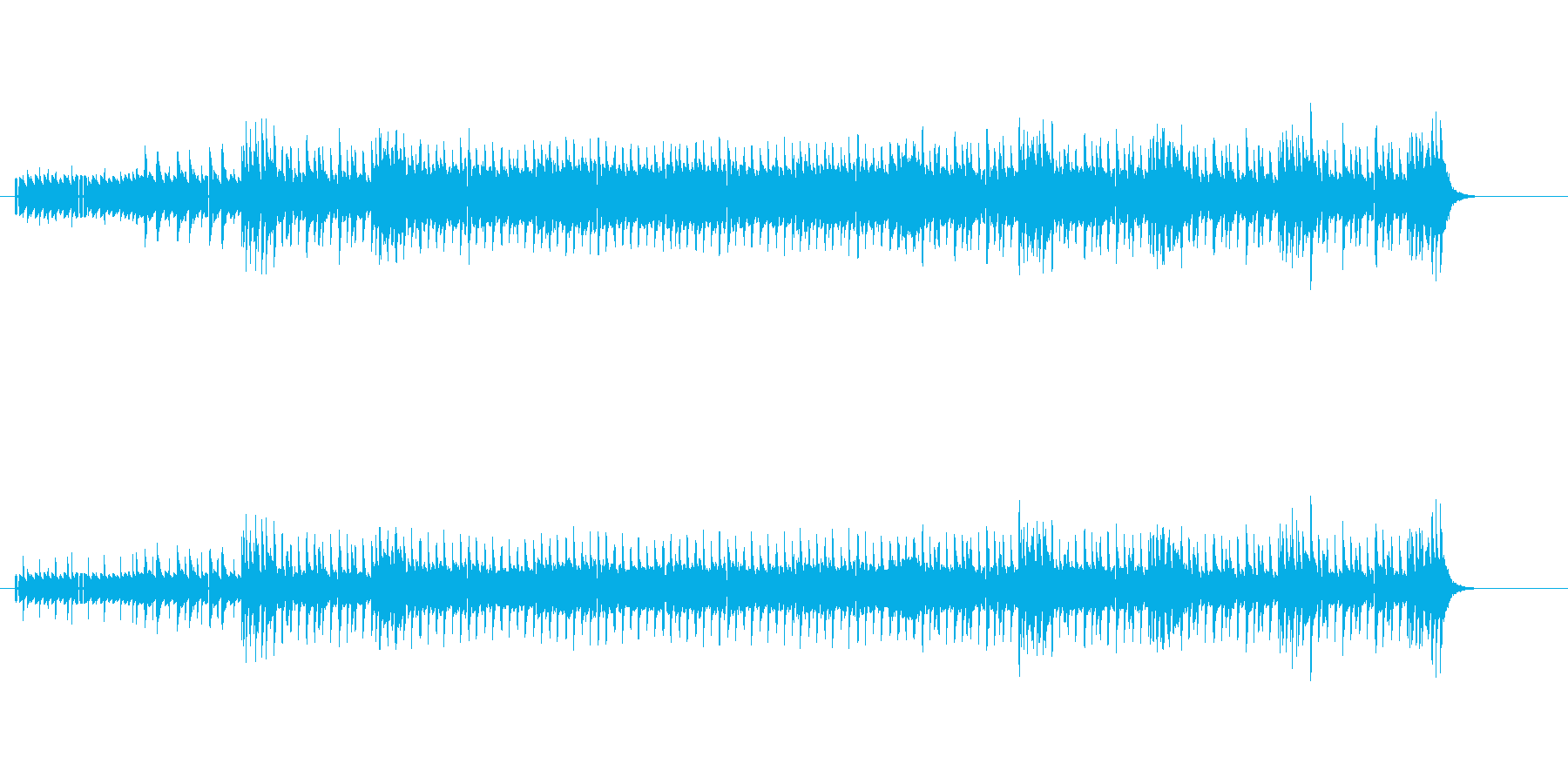 ドラマ主題歌風の曲の再生済みの波形