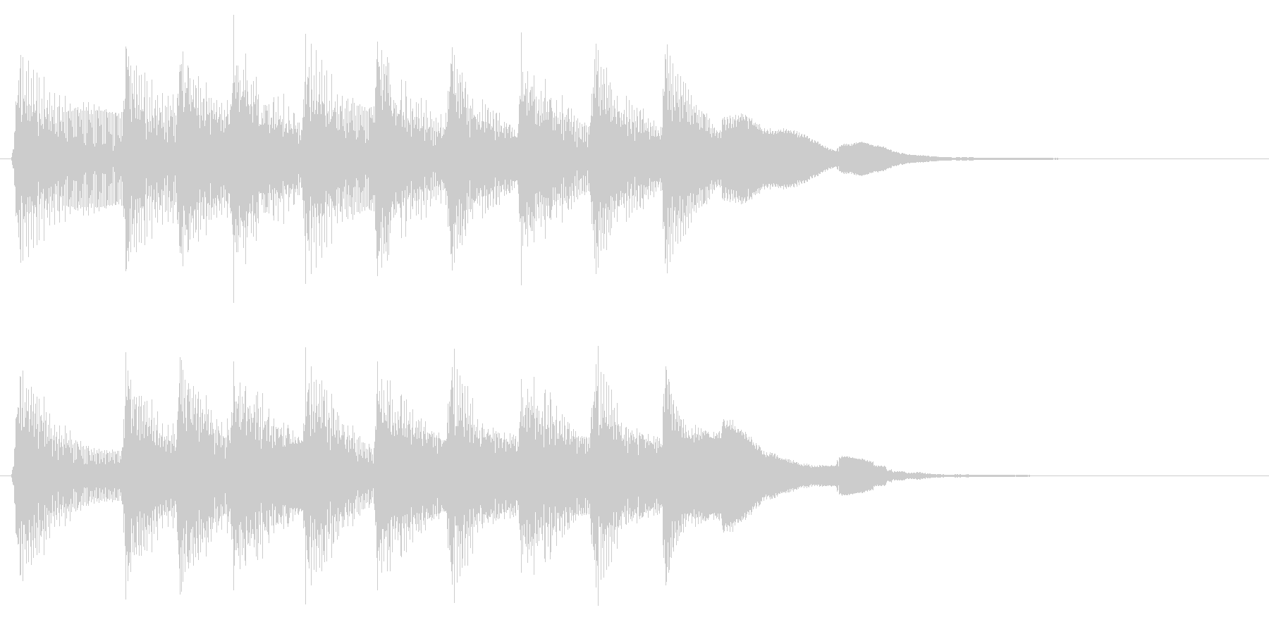 レトロな音のファンファーレ ピコピコ音の未再生の波形