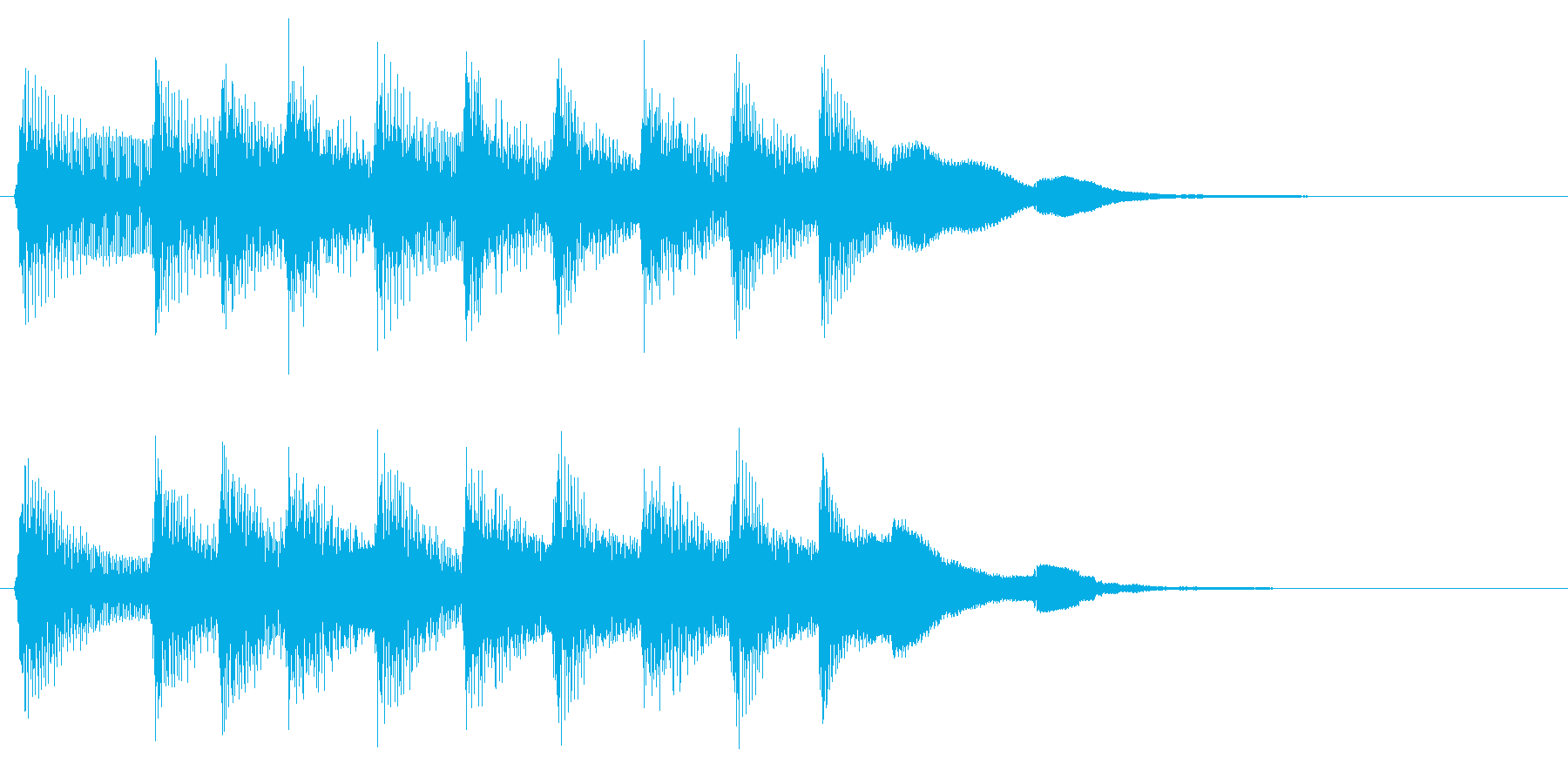 レトロな音のファンファーレ ピコピコ音の再生済みの波形