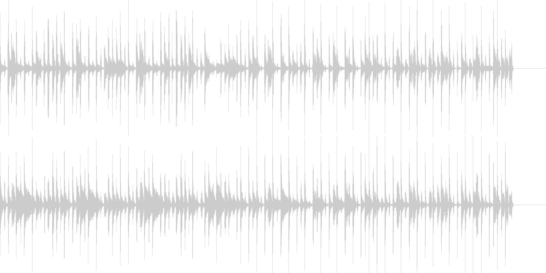 パーカッションとファミコン音で構築した曲の未再生の波形