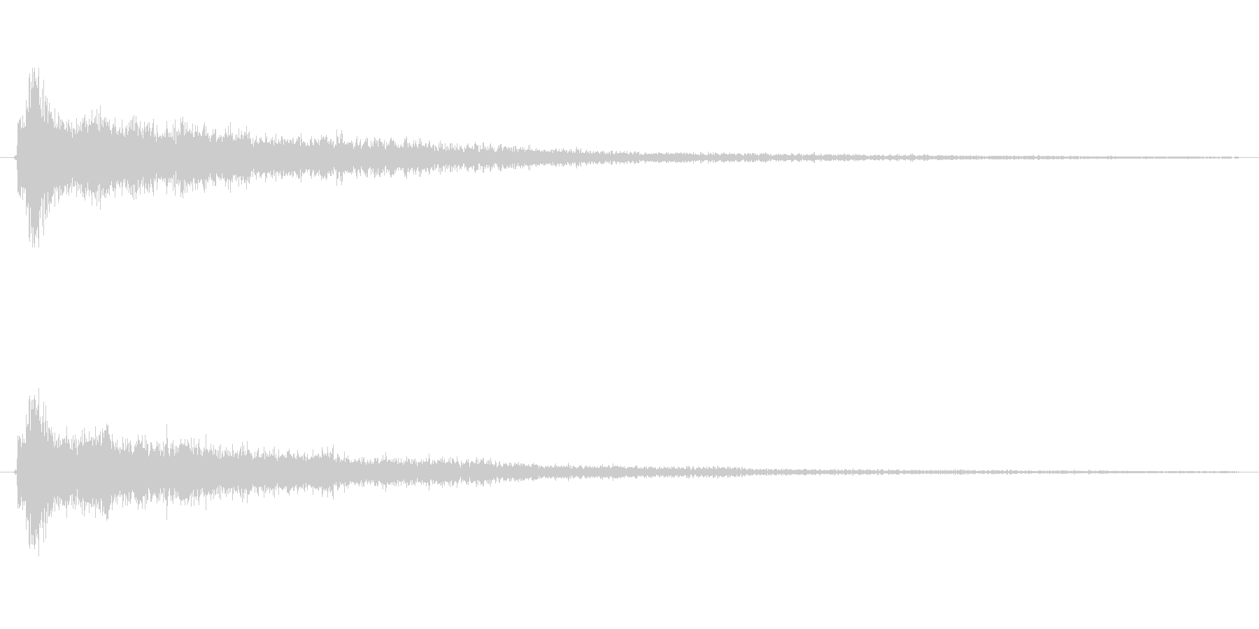 美しいベルのような効果音(ボタン、通知)の未再生の波形