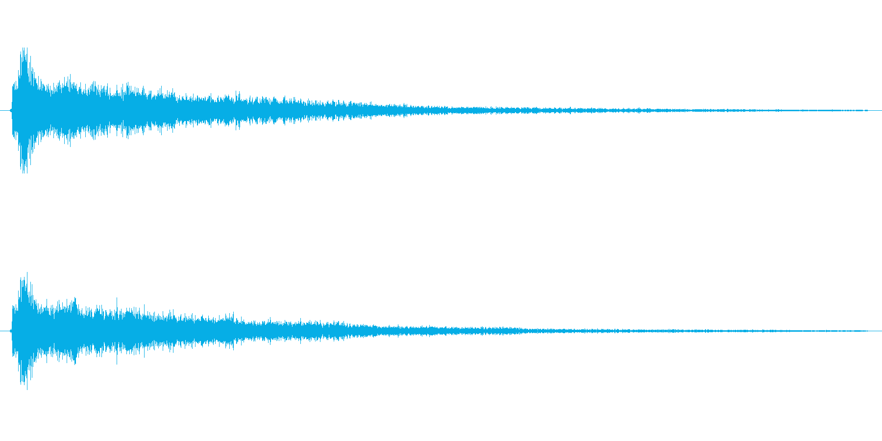 美しいベルのような効果音(ボタン、通知)の再生済みの波形