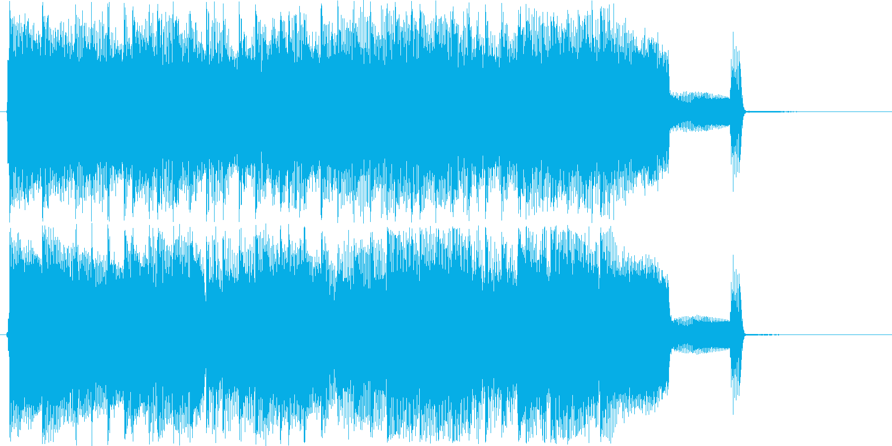 バンド演奏終盤のジングルの再生済みの波形