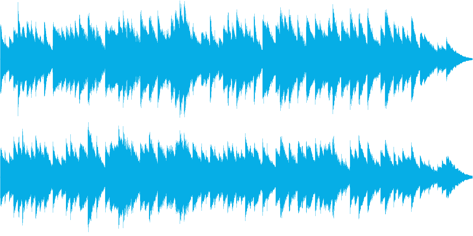 オルゴール曲で、着信音やオルゴールの曲…の再生済みの波形