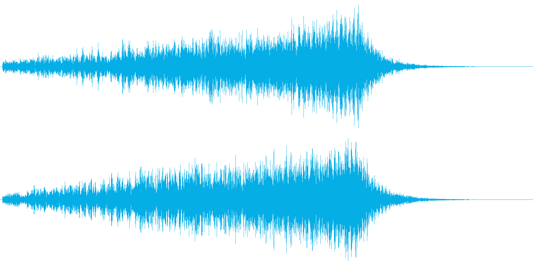 ヒュ~~~ン(ワープ音)の再生済みの波形