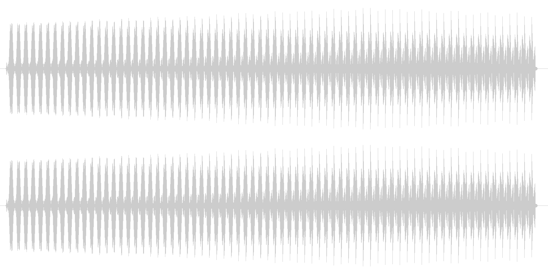 ヴゥー。クイズ不正解・ブザー音の未再生の波形