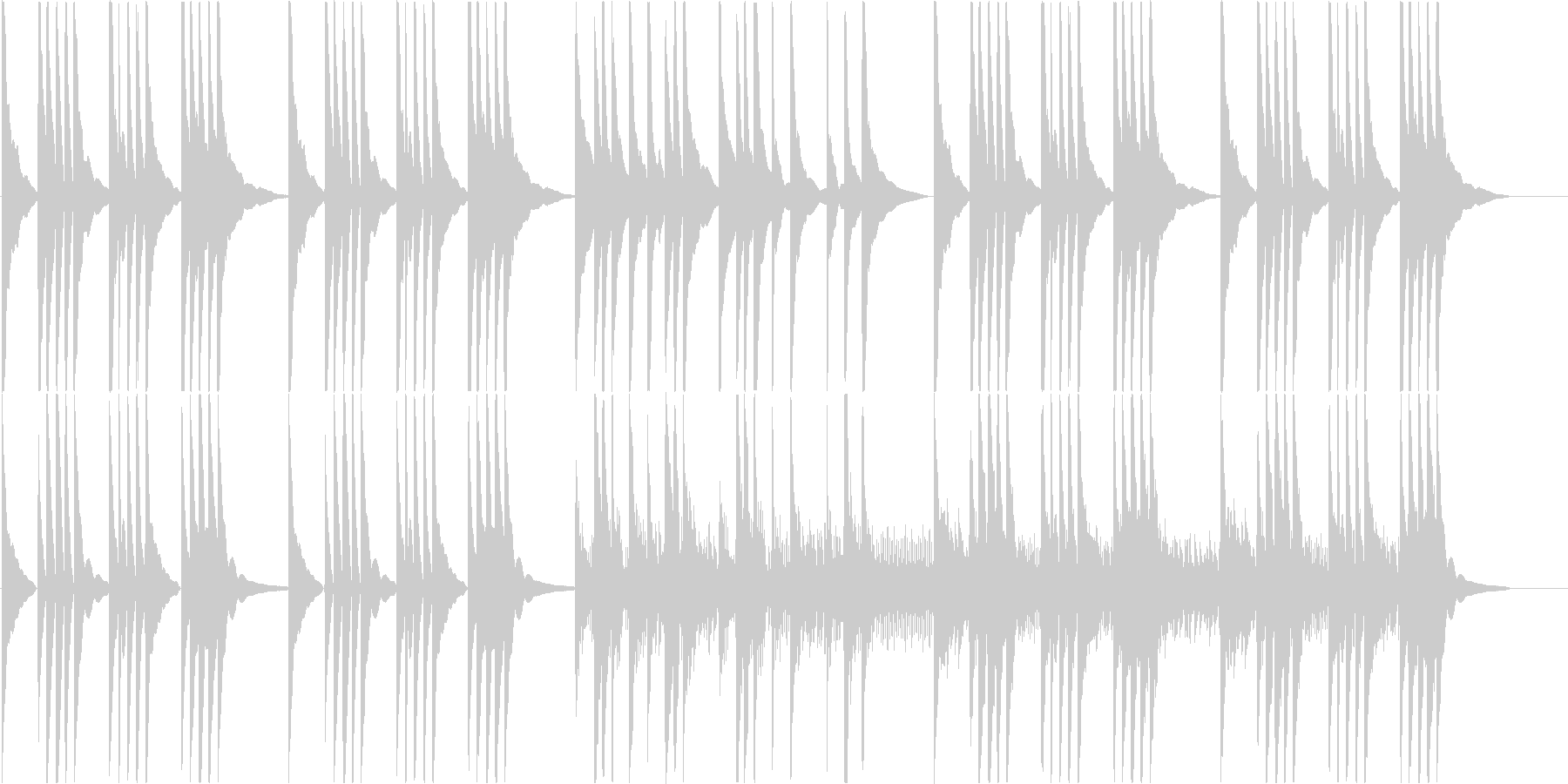 沖縄音階でゆっくりとしたBGMの未再生の波形