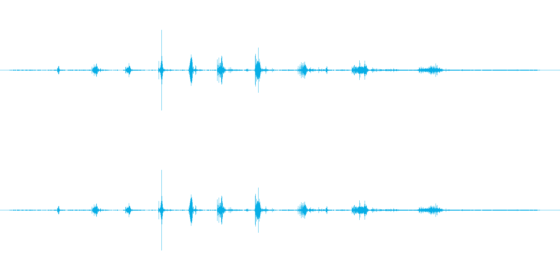 ザッザッジリ...という足音の再生済みの波形