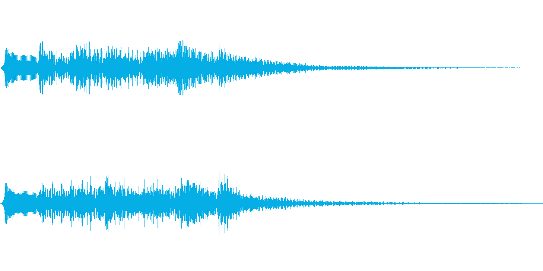 和風の場面転換音(琴/ハープの音色)高音の再生済みの波形