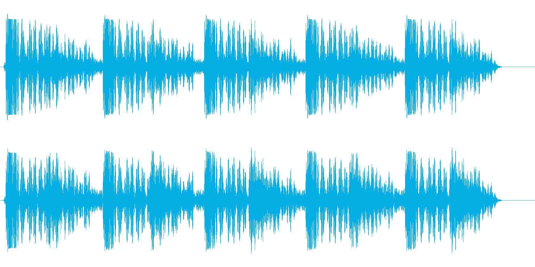 パシパシパシッ(張り手されたような音)の再生済みの波形