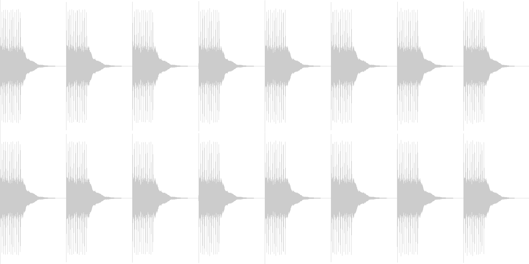 リリリ...。黒電話のベルD(長め)の未再生の波形