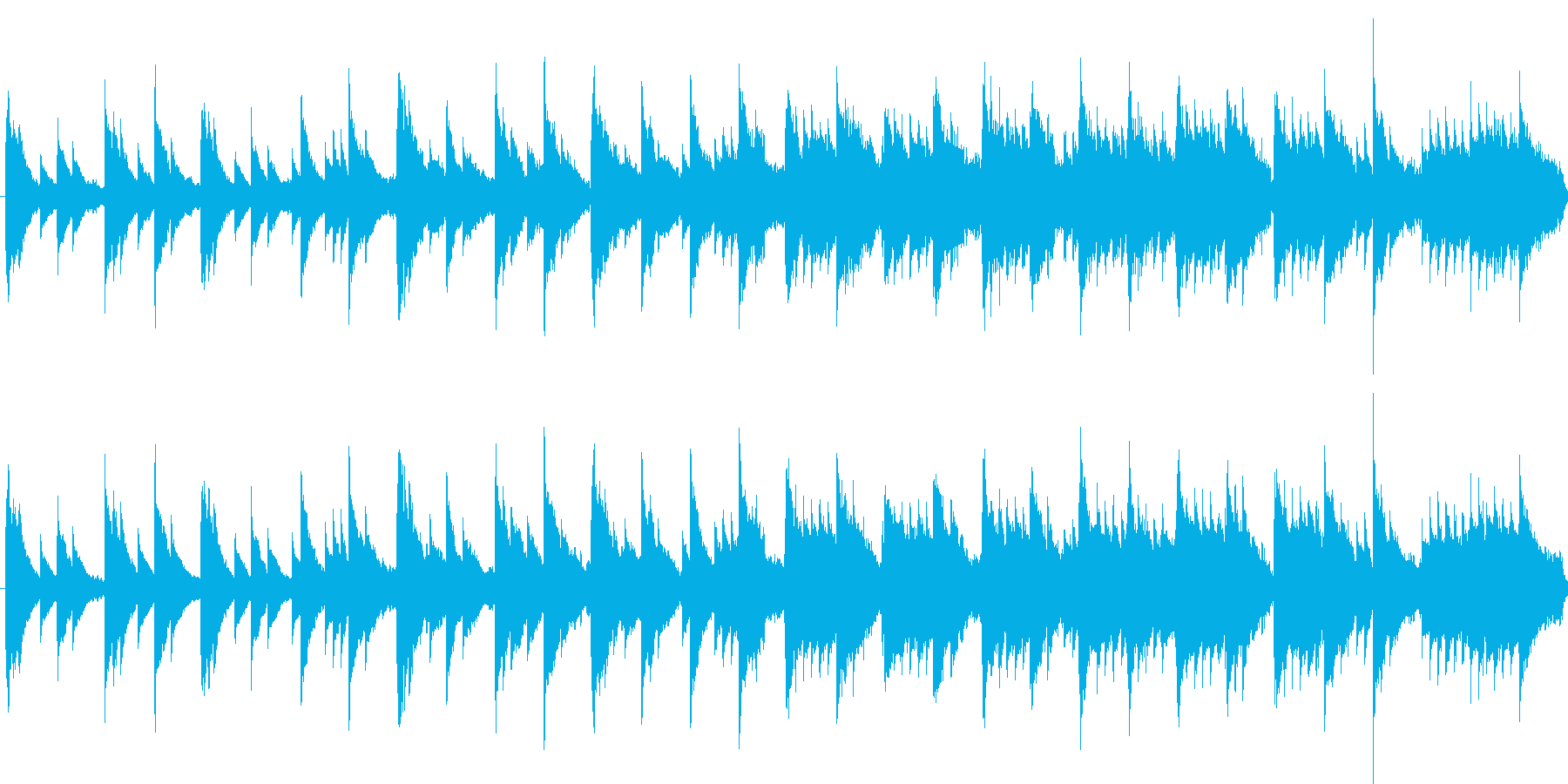 オルゴールの曲のようなインストの再生済みの波形
