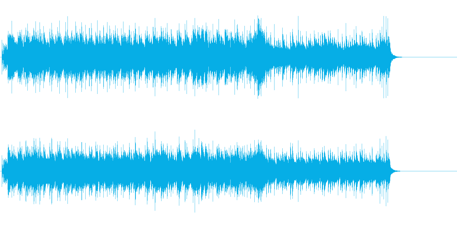 ダイナミックなニューミュージックの再生済みの波形
