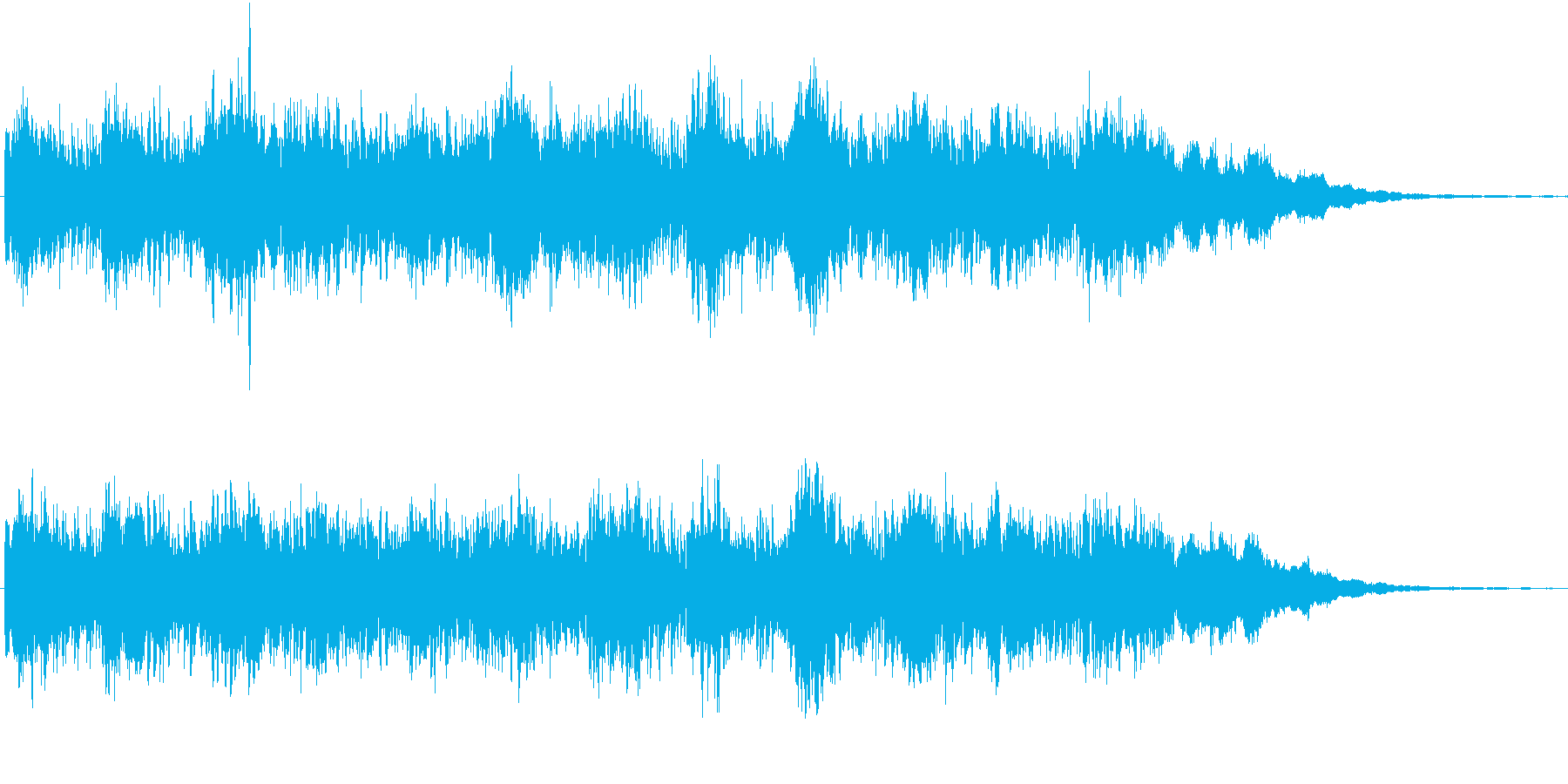 シンセの音色が印象的な奇妙なジングルの再生済みの波形