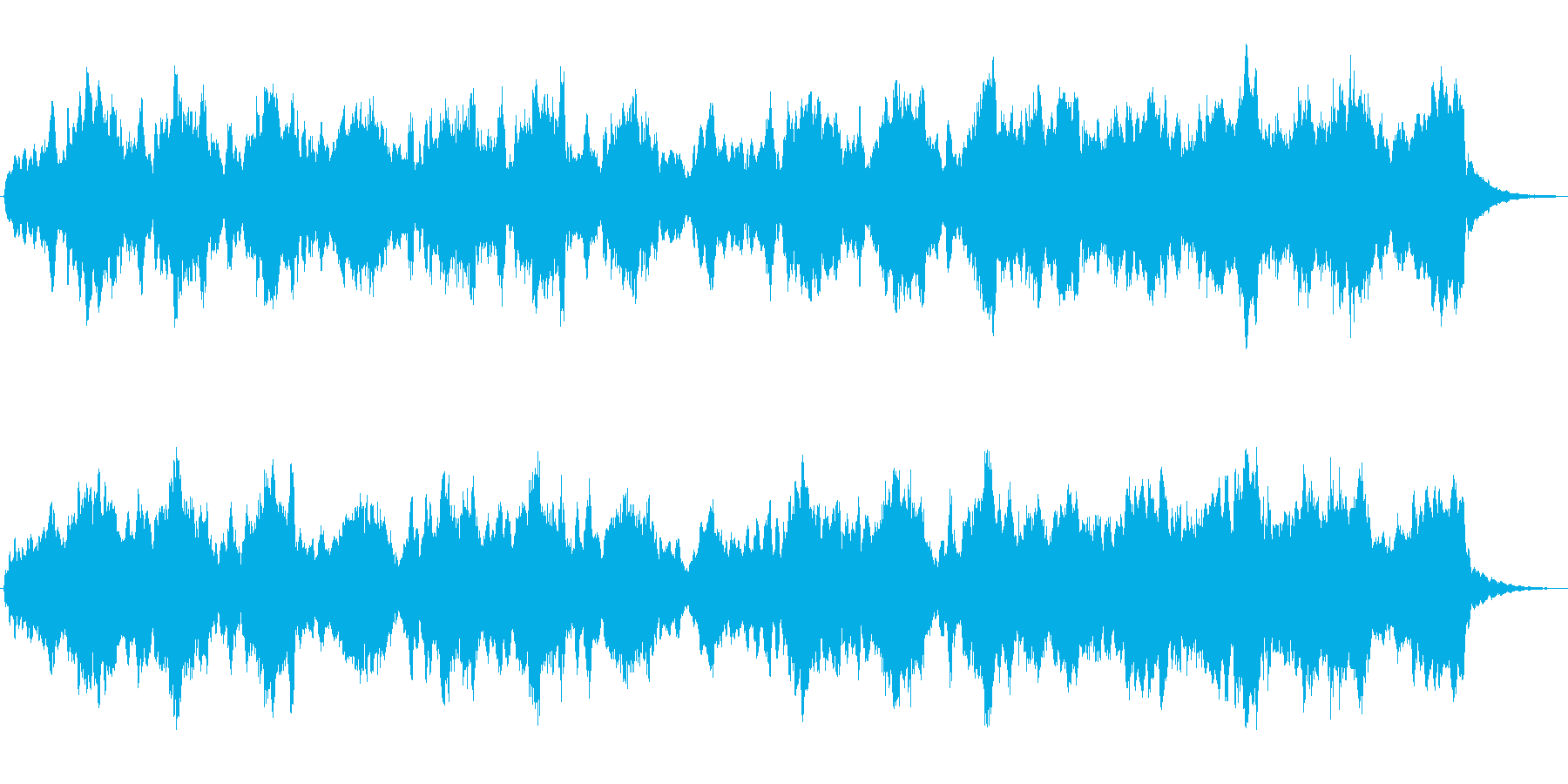 ホルンとシンセのほのぼのとしたジングルの再生済みの波形