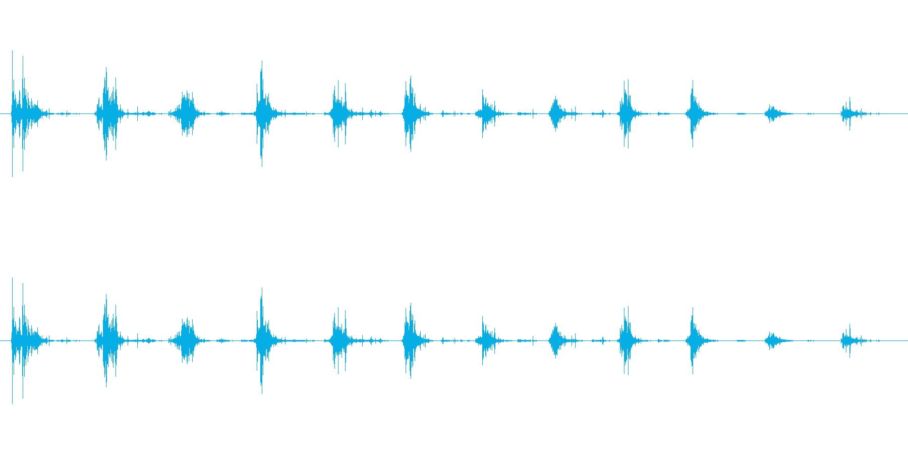 ボリボリボリ(おかきを食べる音)の再生済みの波形