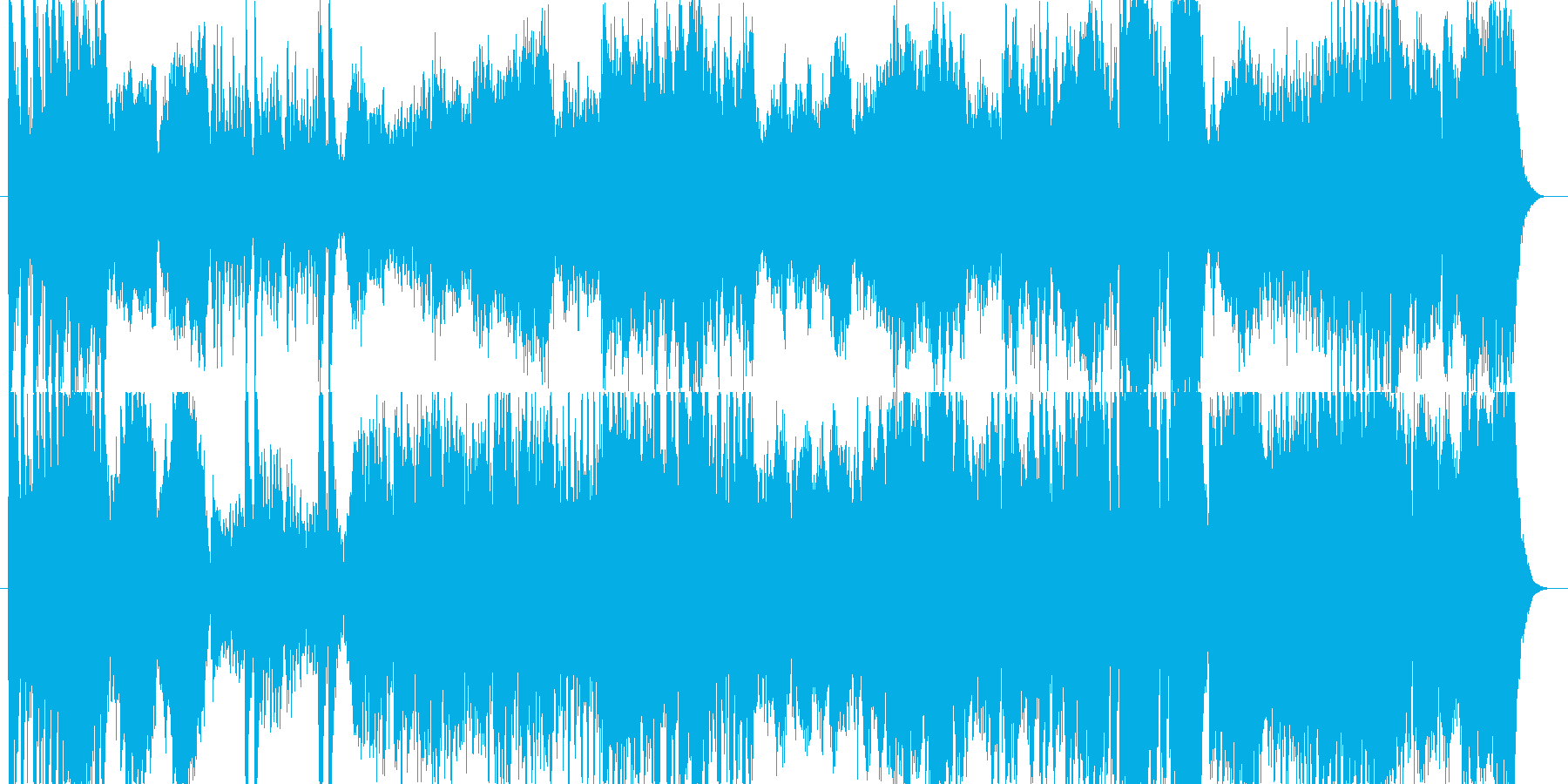 オーケストラ調の戦闘曲の再生済みの波形