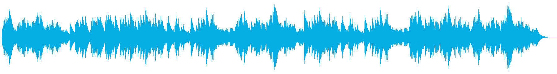 静かなオルゴールの音色が特徴のポップスの再生済みの波形