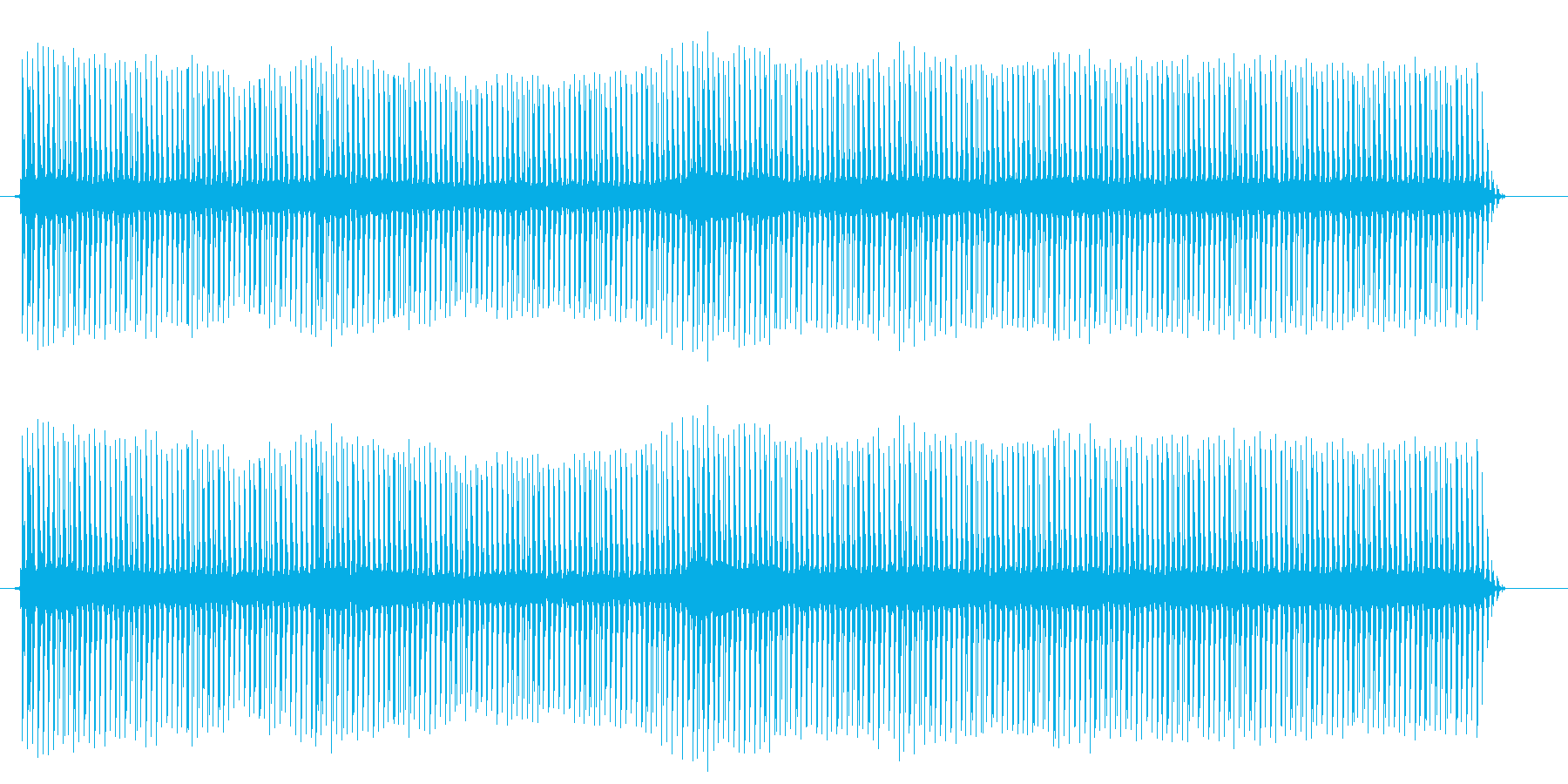 ジージーと、電流の流れる音ですの再生済みの波形