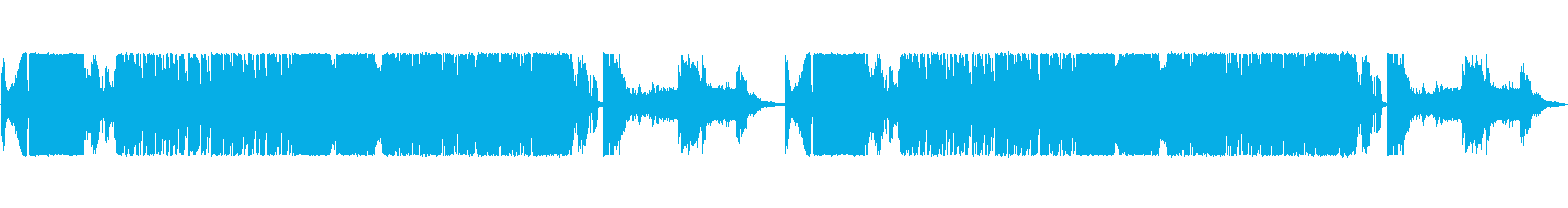ダークで力強いドラムの曲の再生済みの波形