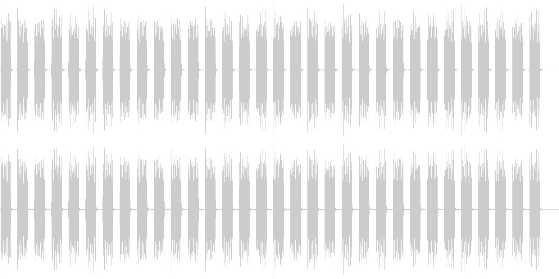 目覚まし時計の音の未再生の波形