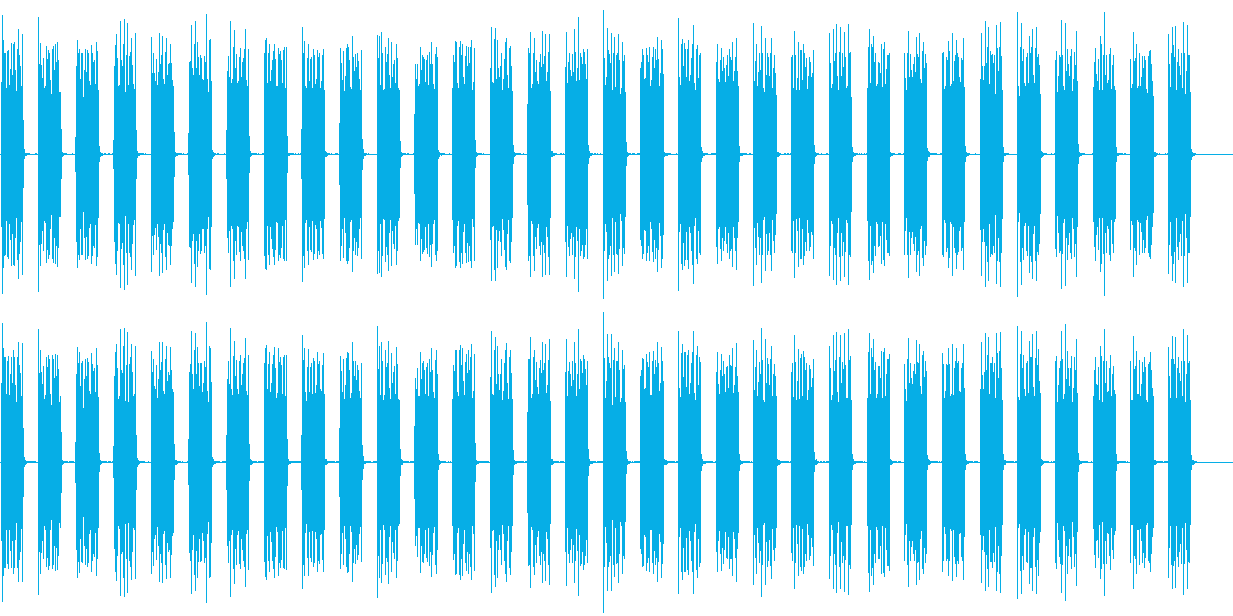 目覚まし時計の音の再生済みの波形