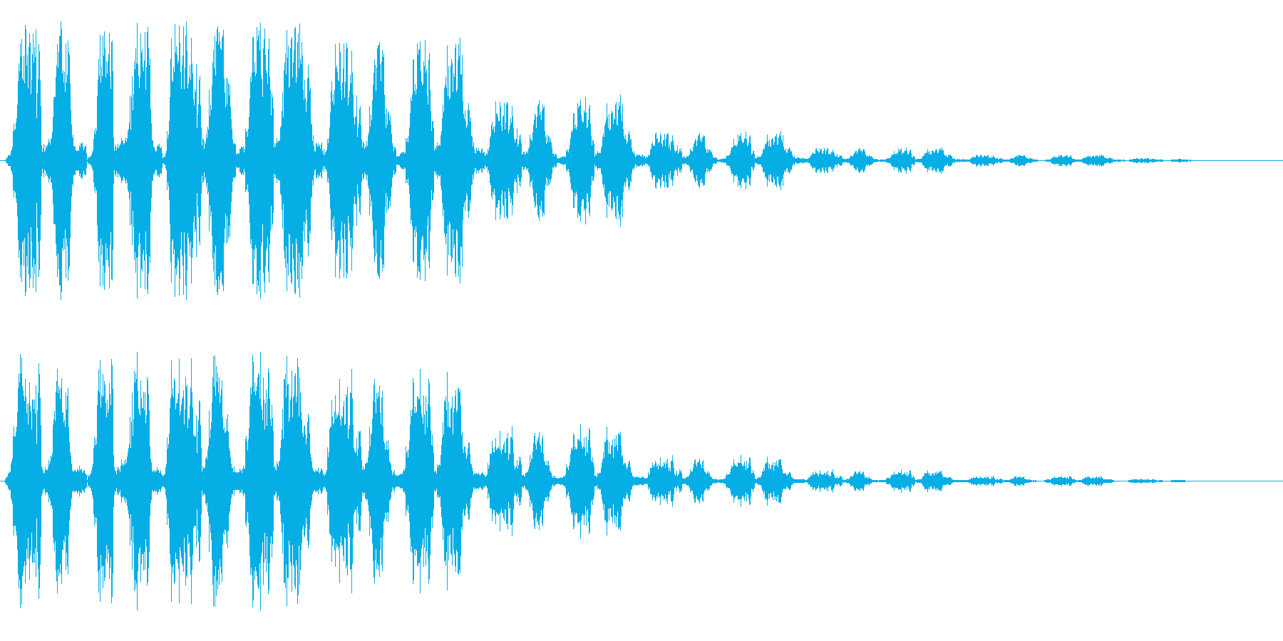 ピョコピョコピョコ(ユニークな効果音)の再生済みの波形