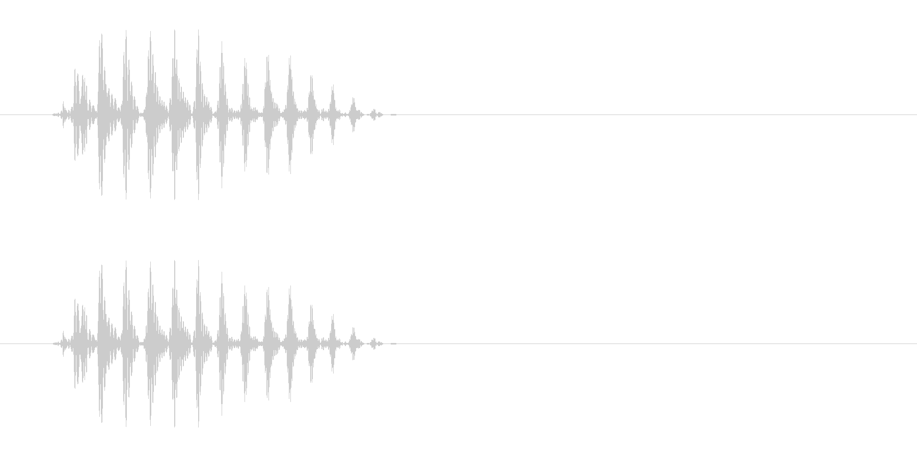 パッという短くて可愛らしい音の未再生の波形