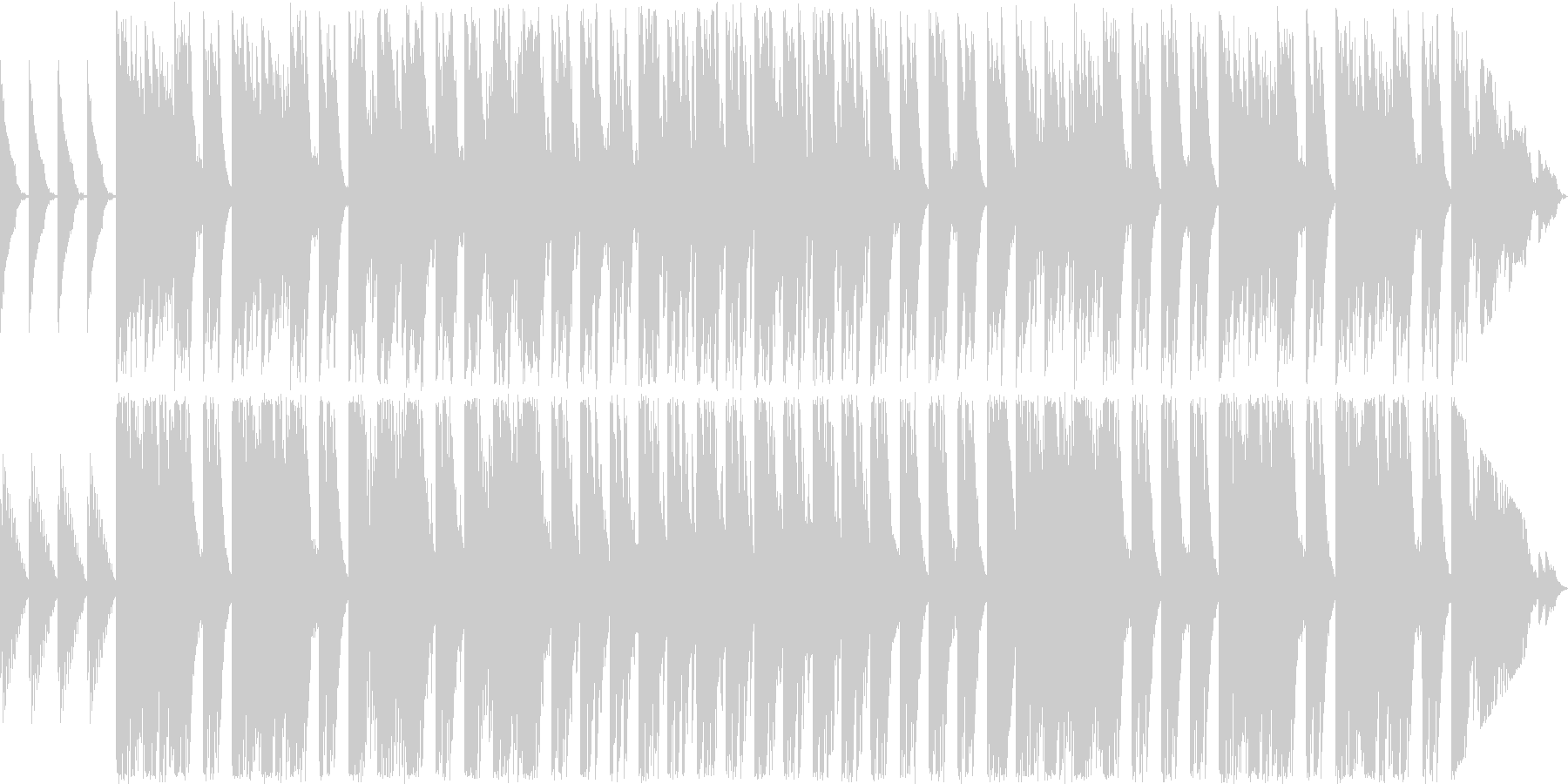 ベルを使った幻想的な曲の未再生の波形