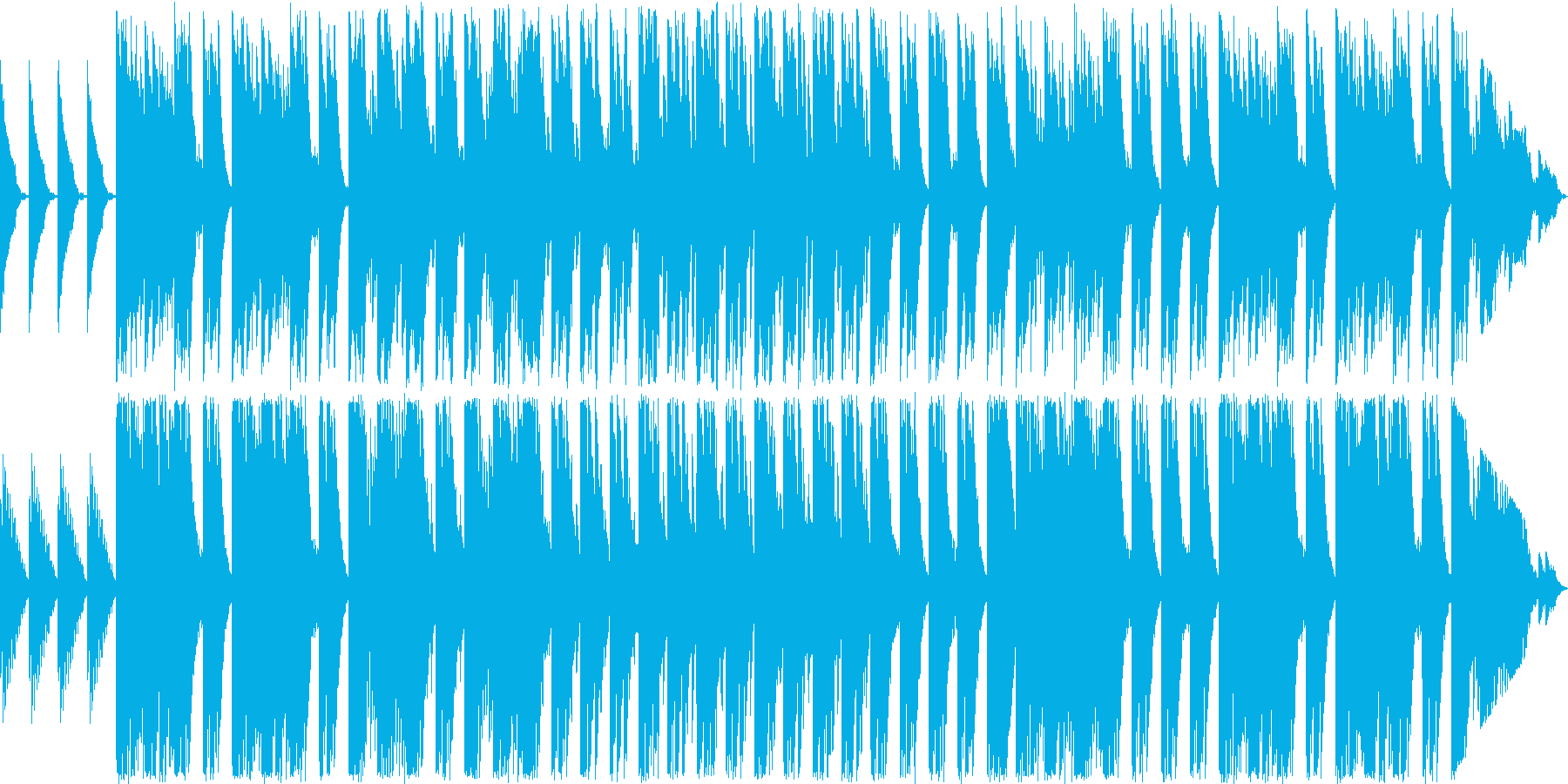 ベルを使った幻想的な曲の再生済みの波形