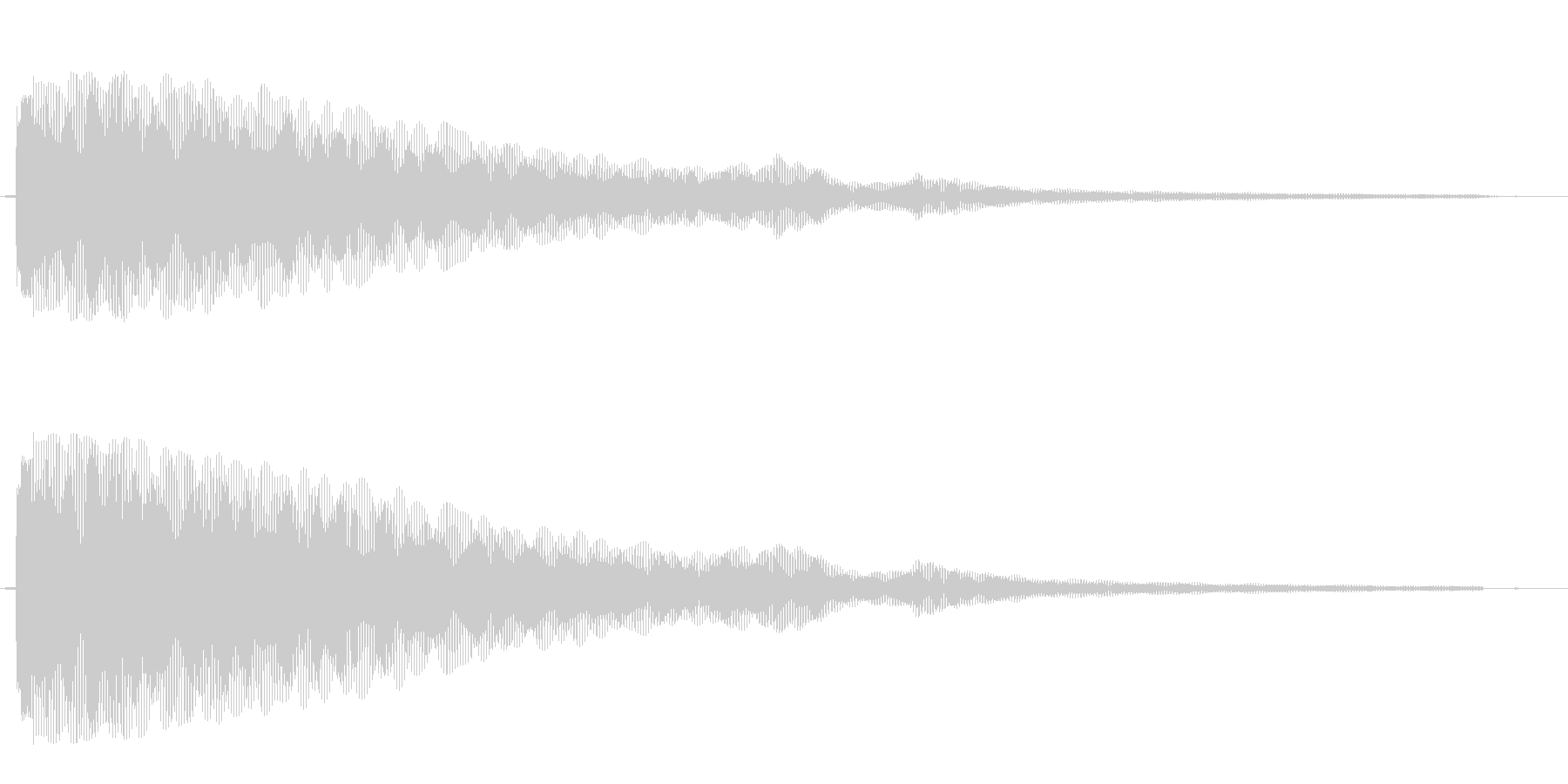 キワァ〜ン(複数の重なり音)の未再生の波形