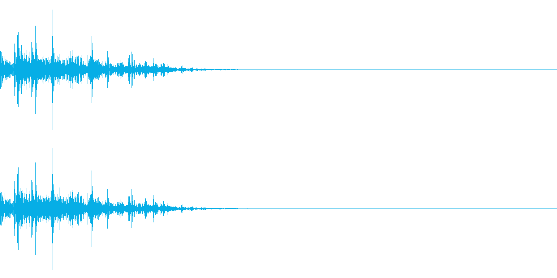 ガラガラ_崩れる音_02の再生済みの波形